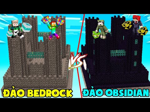 MINI GAME : CUỘC CHIẾN ĐẢO BEDROCK VS ĐẢO OBSIDIAN ** NOOB SỞ HỮU TNT VIP NHẤT ??