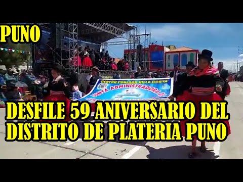 Thumbnail for ASI SE REALIZA EL DESFILE CIVICO POR LOS 59 ANIVERSARIO DEL DISTRITO DE PLATERIA EN PUNO