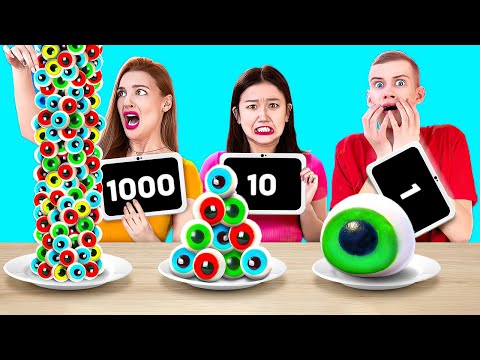 ¡DESAFÍO DE 100 CAPAS DE COMIDA DE GOMITA! || Desafíos divertidos para probar por 123 GO! GOLD