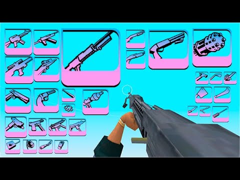 Thumbnail for All Weapons & Sounds of GTA Vice City in 49 seconds (First Person)