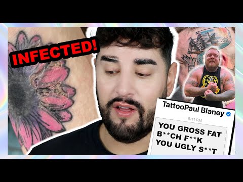 This Tattoo Artist is insane! | Infected tattoo twitter drama!