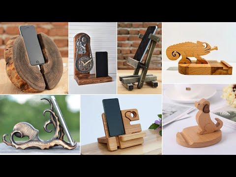 Оригинальные подставки из дерева под телефон / Идеи для столярки