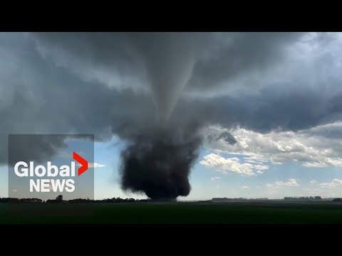 Thumbnail for Alberta tornado: Storm chaser captures twister’s path of destruction