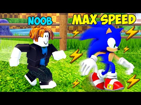 Spending All My Robux to Become the FASTEST NOOB in Roblox Sonic Speed Simulator