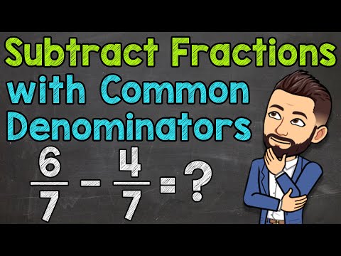Subtracting Fractions with Common Denominators (Step by Step) | Math with Mr. J