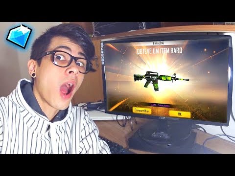 GANHEI LENDÁRIA! GASTANDO 2000 DIAMANTES NO FREE FIRE SEM MEU IRMÃOZINHO gastei m4a1 cataclismo