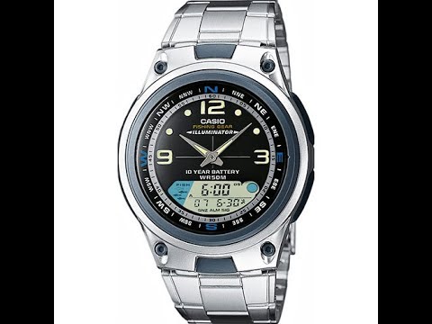 Cómo activar o desactivar el tono de operación de los botones en el reloj Casio AW-82 en español