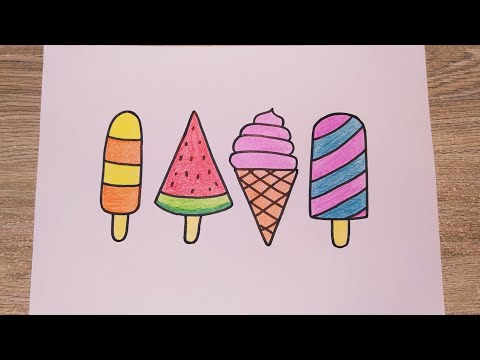 Thumbnail for رسم للاطفال/رسم مثلجات/رسم ايس كريم/رسم سهل/تعليم الرسم