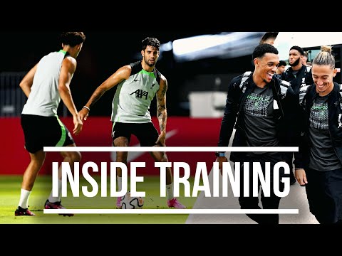 Thumbnail for Inside Training: Liverpool land and train in Singapore | Crossbar challenge, rondos & more