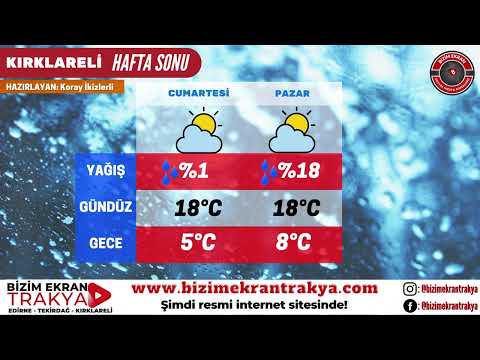 HAVA DURUMU - HAFTA SONU TRAKYA BÖLGESİ