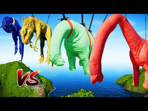 (Jurassic World Evolution????) THE NEW I-Rex,Brachiosaurus,Carnotaurus Dinosaurs Fight