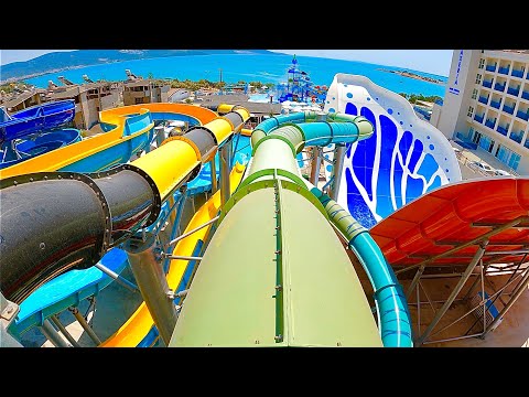Water Slides at Maxeria Blue Didyma Hotel