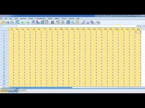 Thumbnail for #SPSS v.23 Lesson 72:  ثبات الاستبيان بطريقة ألفا كرونباخ  Reliability Analysis Cronbach's Alpha