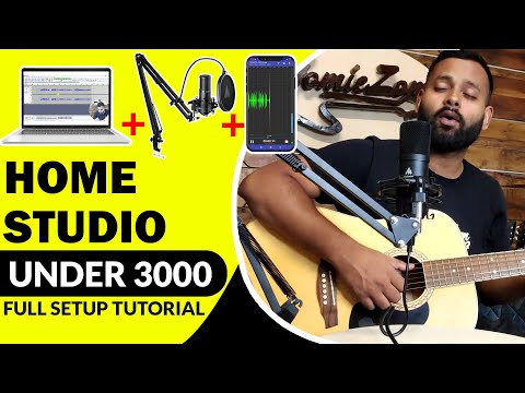 Home Studio Setup under 3000 | Maono Au-a04 full mobile recording setup | Laptop Recording Setup