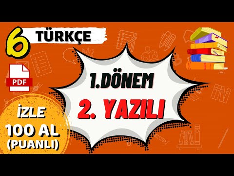 6.Sınıf Türkçe 1.Dönem 2.Yazılı Hazırlık-Yardımcı Öğretmen