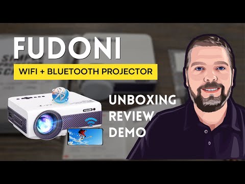 Fudoni Projector Review and Demo | Wifi + Bluetooth Projector