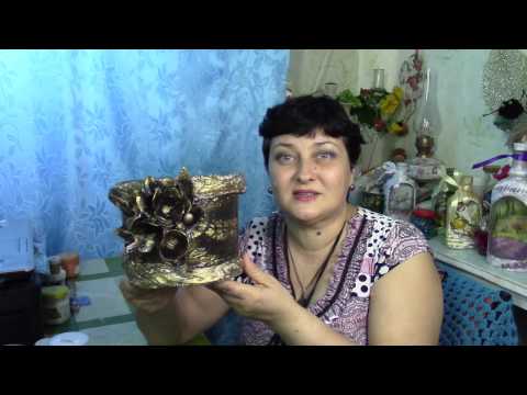 Цветочный горшок из пластикового ведерка ХоббиМаркет