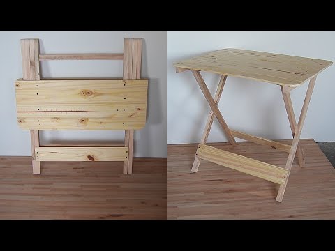 Cómo Hacer una Mesa Plegable de Madera | Tutorial Fácil con Pocas Herramientas
