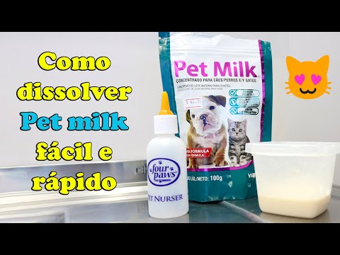 Como dissolver o Pet Milk (fácil e rápido). Leite para filhotes - Gatil Hauser