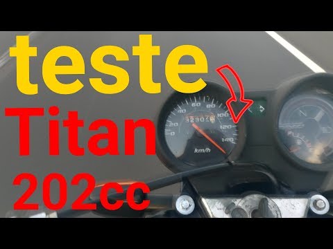 Teste da Titan 202cc na rodovia - relação 38/16