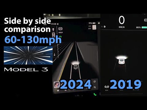 Thumbnail for 60-130mph - 2024 Model 3 Performance vs 2019 M3P