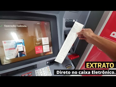 Como tirar extrato direto no caixa eletrônico do banco Bradesco.