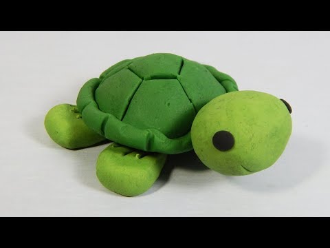 Cómo hacer una tortuga de plastilina paso a paso fácil, explicado, arcilla polimérica