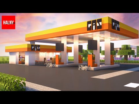 How to build a gas station in minecraft (Tutorial)