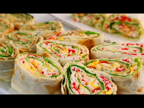 Закуска из Лаваша,которая всегда выручает! Всего  Пять Минут!