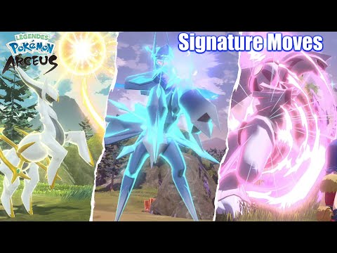 Pokemon Legends Arceus - All Legendary Pokemon Signature Moves