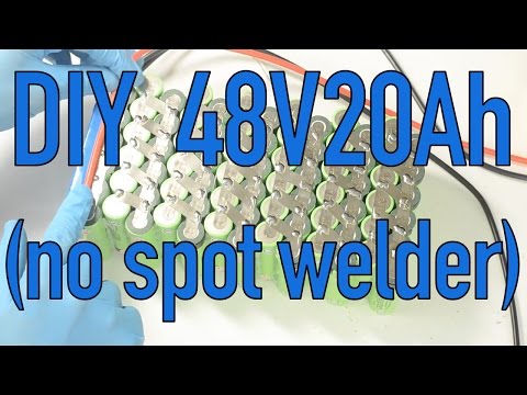 DIY 48V 20Ah lithium battery without a spot welder using Maker Batteries