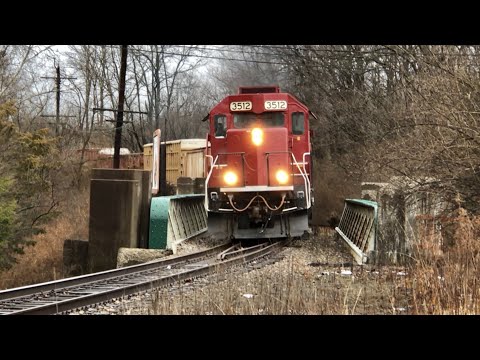 Thumbnail for Car On Track, FIRST TRAIN OF YEAR & 4 Locomotive Train, 2 Locos Front, 1 Middle, 1 Rear, CCET Ry