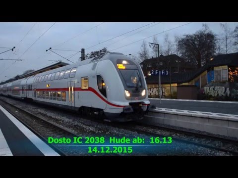 Die neuen Dosto IC 2 der DB in Hude / Oldbg 14.12.2015