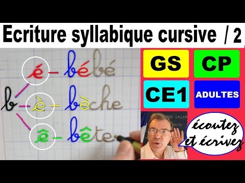 Ecriture syllabique cursive CP : Syllabes accentuées avec é è ê # 2