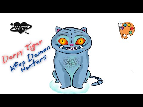 Anime Sketch of Derpy Tiger ✍️ | Speed Drawing | KPop Demon Hunters