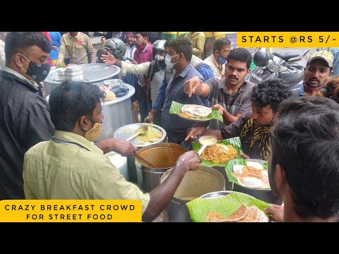 Early Morning Cheap Street Food Breakfast | Roadside Food India | Indian Street Food in Bangalore