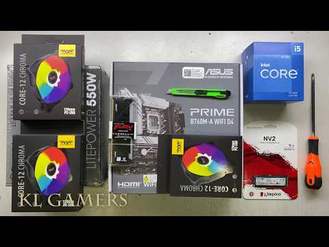 intel Core i5 12400 ASUS PRIME B760M A WIFI D4 Armaggeddon Aquaron Black PC Build