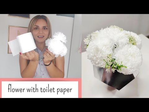 Como hacer 2 tipos de FLORES con PAPEL HIGIENICO / TOILET paper FLOWERS