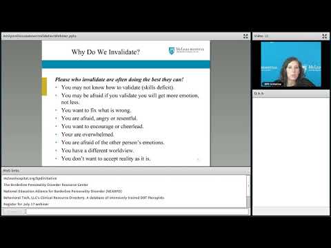 An Open Discussion on Validation