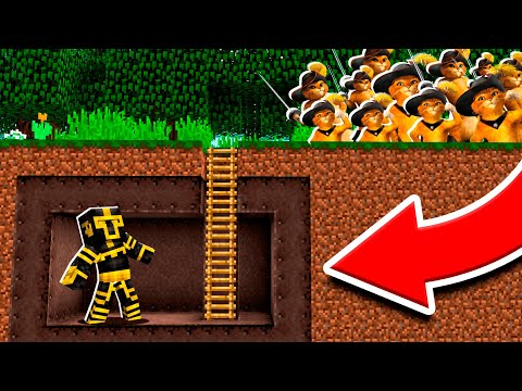BASE SECRETA VS APOCALIPSIS DE GATO CON BOTAS EN MINECRAFT ????
