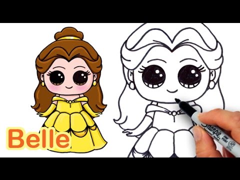 Thumbnail for How to Draw Disney Princess Belle from Beauty and the Beast Cute