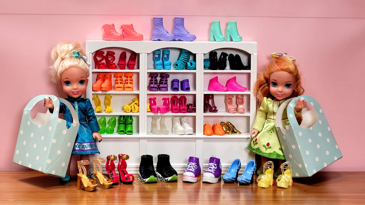 Thumbnail for Shopping challenge ! Elsa & Anna toddlers - Barbie dolls and accessories