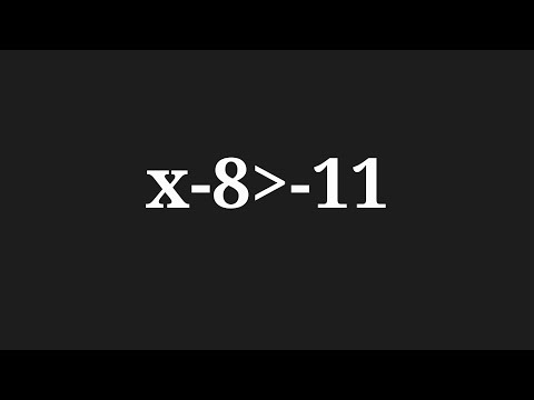 Solution to x-8 greater than -11