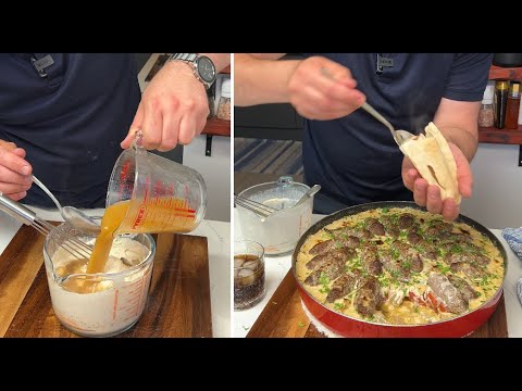 أطيب صينية كفتة بالطحينية بطريقة جديدة وفخمة [Best Kofta with Tahini sauce]