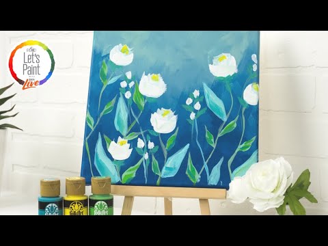 Thumbnail for Let's Paint Live Painting Tutorial - White Water Lilies