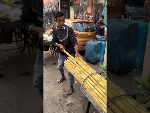 Indian Street Food - The BEST SUGARCANE JUICE Kolkata India