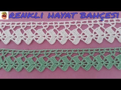 Dantel Uç ve Kenar Modeli  -  Anlatımlı Yapılışı -  Örgü Dantel Oya El İşi