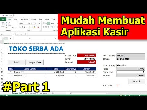 Membuat Aplikasi Kasir di Microsoft Excel (Part 1)