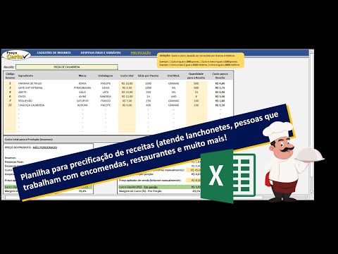 Planilha para Precificar Receitas