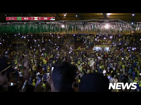 BRASIL 2 X 0 SÉRVIA: REAÇÃO DA TORCIDA NO MOMENTO DO GOL DA SELEÇÃO BRASILEIRA NA ARENA COPA, EM PA